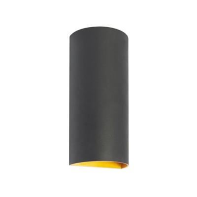 Highlight Design opbouwspotHera Up Down rond zwart met goud - W3631.38