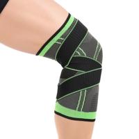 2 PC'S fitness Running Fietsen bandage knie steun accolades elastische nylon sport Compression pad mouw maat: L (groen) - thumbnail