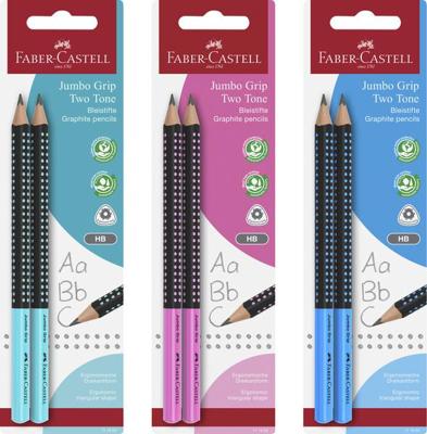 Faber Castell Potloodset - 2 stuks - Jumbo met grip - Hardheid B
