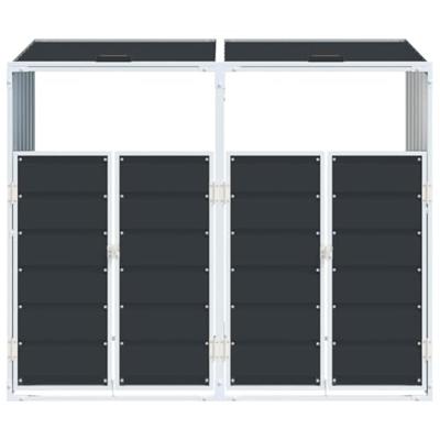 Containerberging voor 2 containers 144x81x113cm staal antraciet