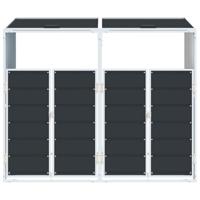 Containerberging voor 2 containers 144x81x113cm staal antraciet - thumbnail