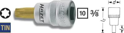 HAZET Dopsleutelbit 8802-T50 · 3/8 inch (10 mm) vierkant hol · Binnen-TORX®-profiel · SW T50