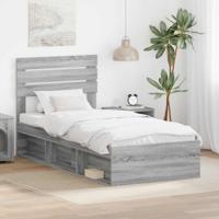 Bedframe Grijs Sonoma 90 x 190 cm Massief grenenhout - thumbnail