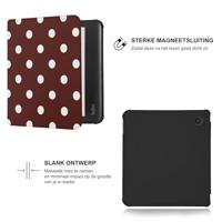 Lunso Kobo Libra Colour hoesje (7 inch) - Vegan Saffiano Leren Sleep Cover - Vintage Dots - thumbnail