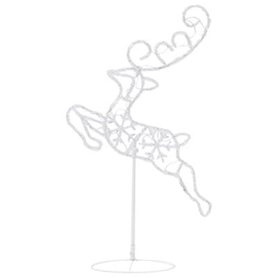 Kerstdecoratie rendieren en slee 260x21x87cm acryl blauw Kerstdecoratie rendieren en slee 260x21x87cm acryl blauw