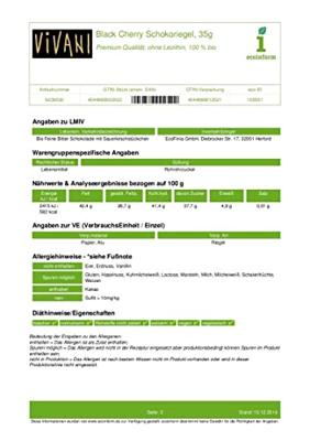 Black cherry vegan Chocolate To Go - 35 gram