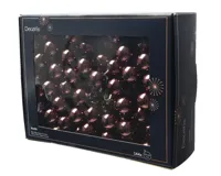 Decoris kerstballen op draad Glas 144st Zwarte truffel 2,5cm - thumbnail