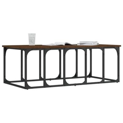 Salontafel 100x50x35,5 cm bewerkt hout bruin eikenkleur