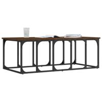 Salontafel 100x50x35,5 cm bewerkt hout bruineikenkleurig - thumbnail