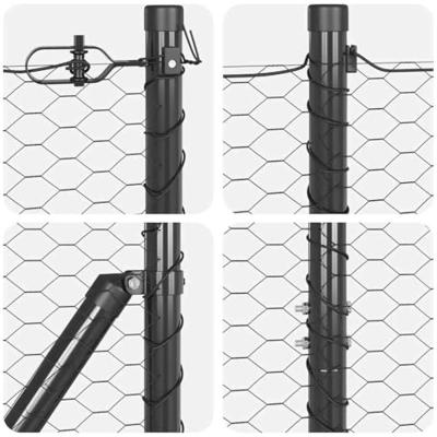 VidaXL Afrasteringspaal grijs 25 x 1,2 m (25 mm gaas) staal