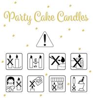 Taartkaarsjes Set 60 Jaar (6st) - thumbnail