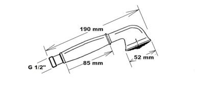 Handdouche Sapho Antea 18 cm Chroom Handdouche Sapho Antea 18 cm Chroom
