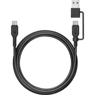 GP GPCBCCBVBKUSB971 USB-kabel USB-C, USB-A stekker 1.50 m Zwart