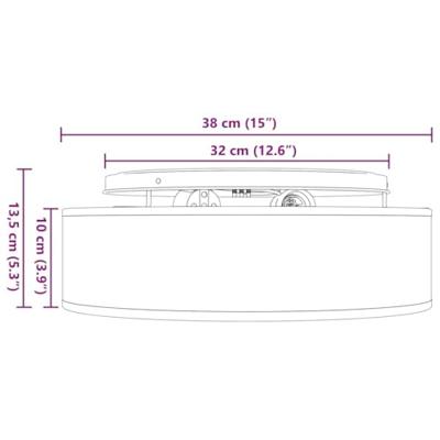 VidaXL Plafonnière met schijnwerpers wit 38 x 38 x 13,5 cm stof