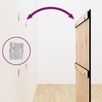 Wandhoofdbord 95,5x3x110 cm massief grenenhout zwart - thumbnail