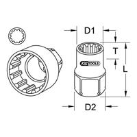 KS Tools 9164074 9164074 Verwisselbare kop 24 mm - thumbnail