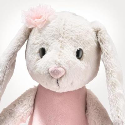 Ballerina knuffelkonijn 30 cm voor meisjes STEIFF HOPPIE 3 rozen