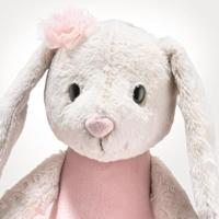 Ballerina knuffelkonijn 30 cm voor meisjes STEIFF HOPPIE 3 rozen - thumbnail
