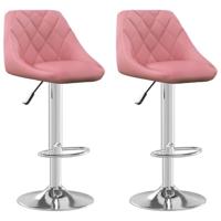 Barkrukken 2 st fluweel roze - thumbnail