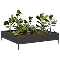 Plantenbak verhoogd 100x100x26 cm staal zwart - thumbnail