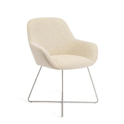 Jesper Home Kushi eetkamerstoel Trouty Tinge cross steel