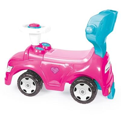 Dolu Eenhoorn Loopauto met Duwstang Roze - thumbnail