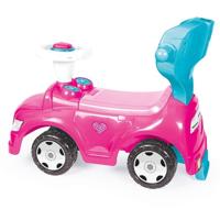 Dolu eenhoorn loopauto met duwstang roze - thumbnail