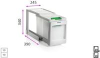 Stala EKO-2PK Afvalsysteem 24,5x39x34 cm Wit - thumbnail