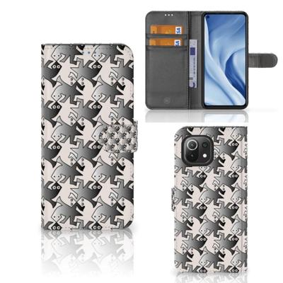 Xiaomi 11 Lite 5G NE | Mi 11 Lite | Telefoonhoesje | Met pasjeshouder | Salamander Grey