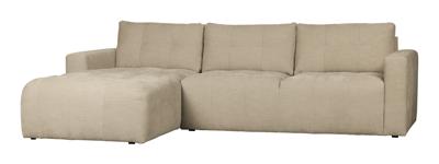 vtwonen Loungebank 'Bar' Links, Washed look, kleur Zand