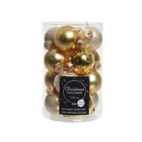 Kerstbal glas d3.5c parel/goud 16st kerst Decoris - Decoris - thumbnail