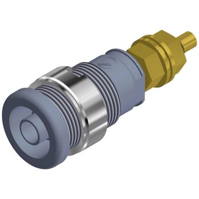 SKS Hirschmann SEB 2600 G M4 Veiligheids-labconnector, female Bus, inbouw verticaal Stift-Ø: 4 mm Grijs 1 stuk(s)