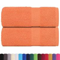 VidaXL Gastendoekjes 2 st 30x50 cm 360 g/m² 100% katoen oranje - thumbnail