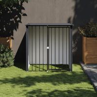 Hondenhok met dak 110x103x109 cm gegalvaniseerd staal zwart - thumbnail