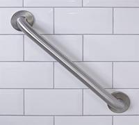 Handgreep RVS met geborstelde afwerking | Lengte: 68 cm | Wandbeugels | Schroefmontage | Geschikt voor bad, douche en toilet - thumbnail