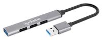 Manhattan 168427 USB 3.2 Gen 1-hub 4 poorten Grijs - thumbnail
