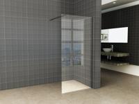 Mueller Slimline inloopdouche 75cm helder anti-kalk inclusief zwart profiel & stang - thumbnail