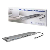 LogiLink UA0373 USB-C dockingstation Geschikt voor merk (dockingstation): Universeel USB-C Power Delivery, Geïntegreerde kaartlezer - thumbnail