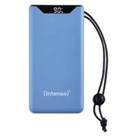 Intenso F10000 Powerbank 10000 mAh Quick Charge, USB PD LiPo USB-A, USB-C Blauw Statusweergave - thumbnail