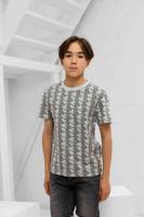 Lacoste Monogram T-Shirt Kids Grijs - Maat 140 - Kleur: Lichtgrijs | Soccerfanshop - thumbnail