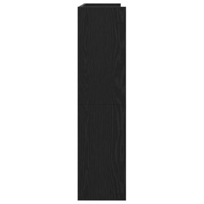 Schoenenrek 80x25x100 cm bewerkt hout zwart
