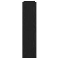 Schoenenrek 80x25x100 cm bewerkt hout zwart - thumbnail