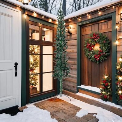 VidaXL Kunstkerstboom half met standaard smal 240 cm groen VidaXL Kunstkerstboom half met standaard smal 240 cm groen