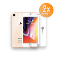 Double Pack - Screenprotector geschikt voor iPhone 8 - Tempered Glass - Beschermglas - Glas - 2x Screenprotector - Transparant - thumbnail