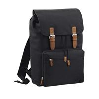 Atlantis BG613 Vintage Laptop Backpack - Burgundy - 30 x 46 x 17 cm - thumbnail