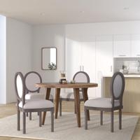 Eetkamerstoelen linnen 4 st - thumbnail