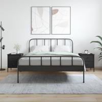 Nachtkastjes 2 st 40x42x50 cm bewerkt hout zwart - thumbnail