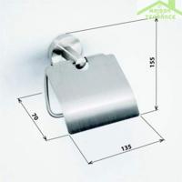 Toiletrolhouder Sapho X-Steel 13.5x16 cm met Klep Geborsteld RVS - thumbnail