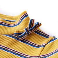 Kindershirt met lange mouwen gestreept 92 okerkleurig - thumbnail