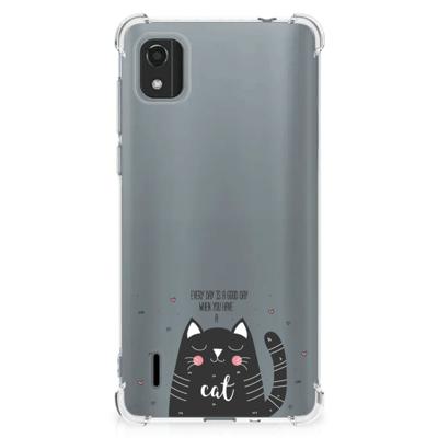 Nokia C2 2nd Edition Stevig | Bumper Hoesje | Cat Good Day